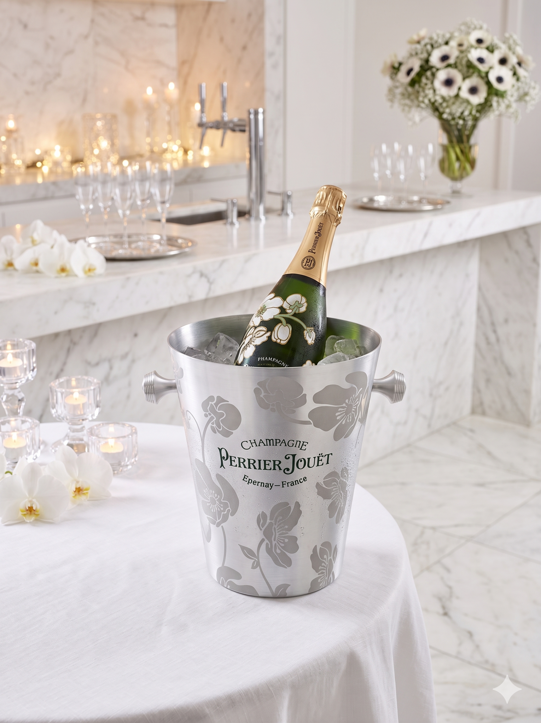 Le Seau Acier Floral Perrier-Jouët